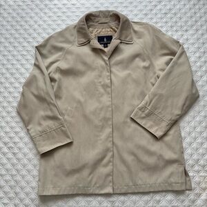 London Fog Vintage Men's Khaki Water-Resistant Single Breast Trench Coat Size XL